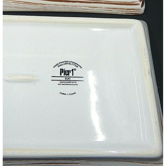 Pier 1 Suki Sushi Serving Set for 2 Plates Trays Dipping Bowls Chopstick Rests - Picture 6 of 9